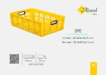سبد پلاستیکی 590 — انتخابی مقاوم و با دوام برای حمل و نگهداری انواع کالا در فروشگاه، انبار و مصارف صنعتی.