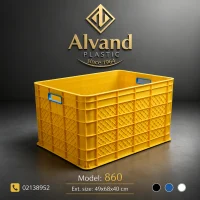 سبد پلاستیکی کد 860 — گزینه‌ای مستحکم و کاربردی برای حمل و ذخیره انواع کالا و مواد.